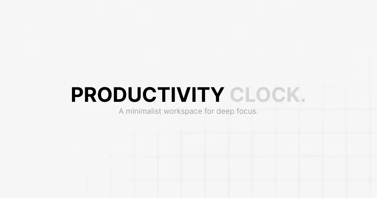 Productivity Clock